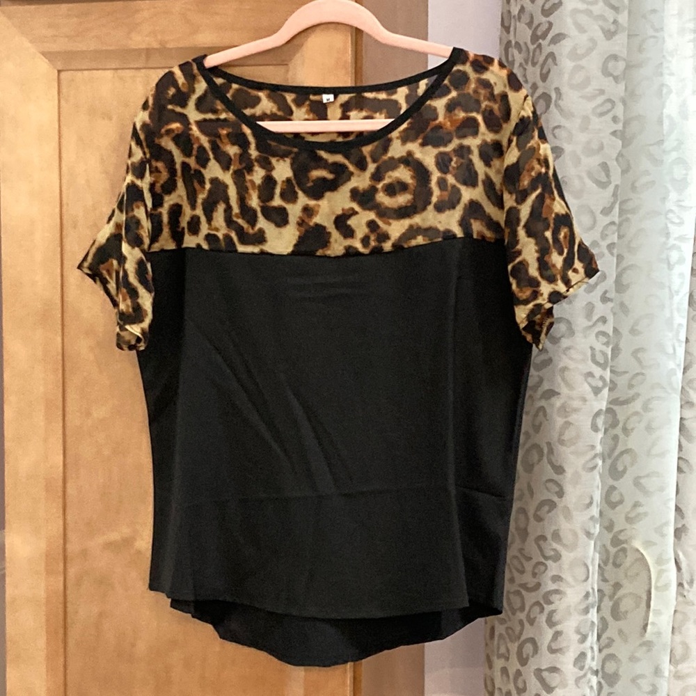 Oversized Leopard Blouse